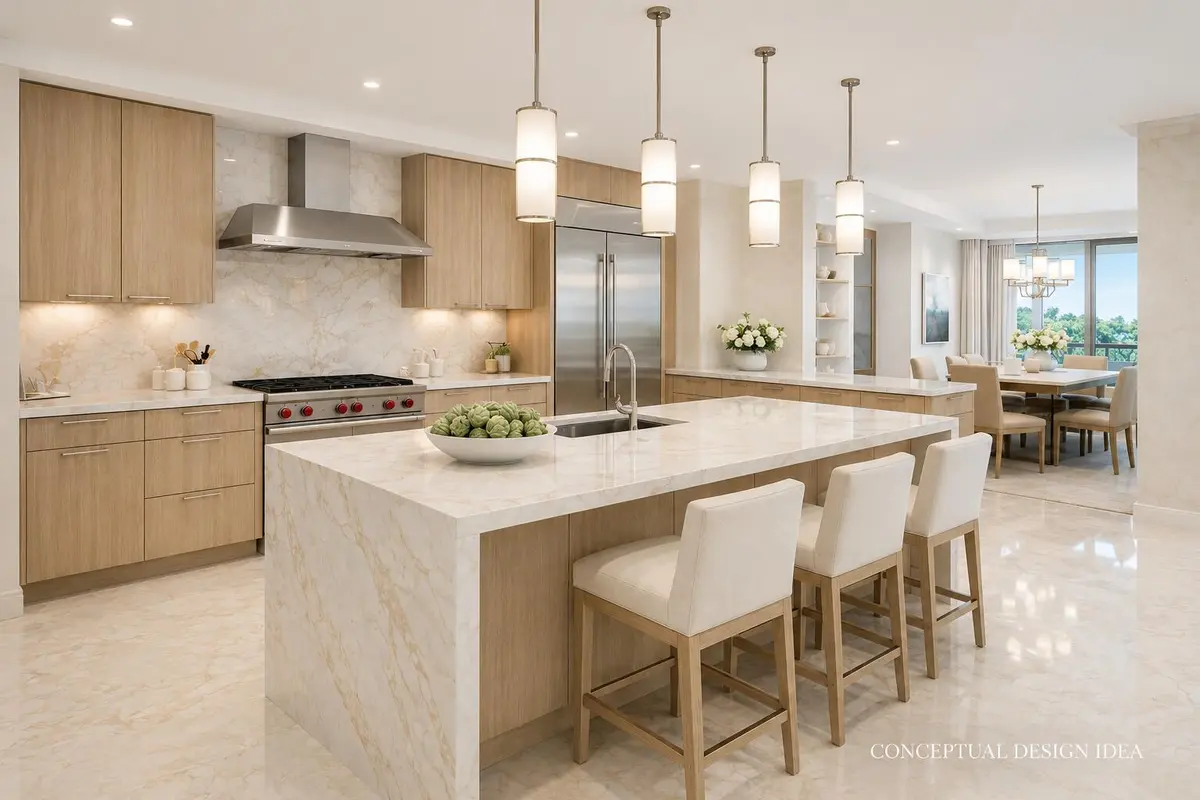 Rendering 505/506 Kitchen Design Concept at 701 S Olive Avenue 505 & 506, West Palm Beach