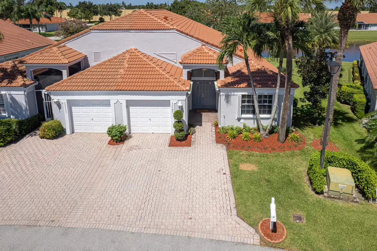 Front Home-Aerial at 15305 SUMMER LAKE Drive, Delray Beach