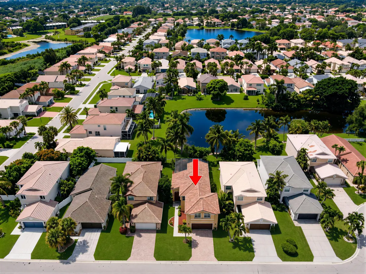 Aerial Front Home at 3534 Danbury Court, Boynton Beach