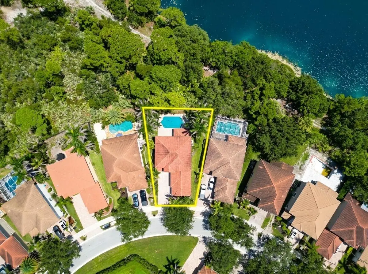 Overhead aerial boundary lines at 6181 SW Bald Eagle Drive, Palm City