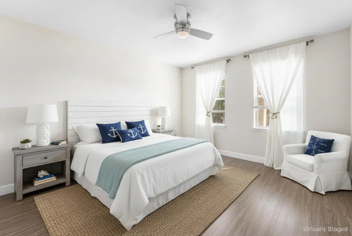Bedroom 1 - Virtually Staged at 276 Murcia Drive 301, Jupiter