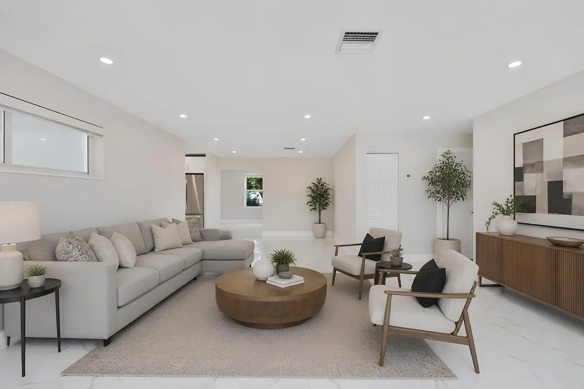 Virtual staging photo at 215 Evergreen Drive, West Palm Beach