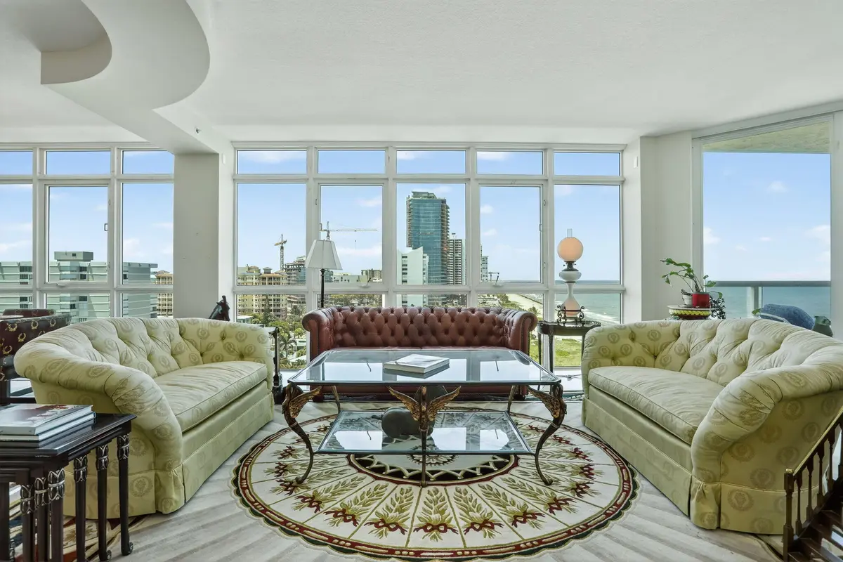 Living Room at 1430 S OCEAN Boulevard 10-A, Lauderdale-By-The-Sea