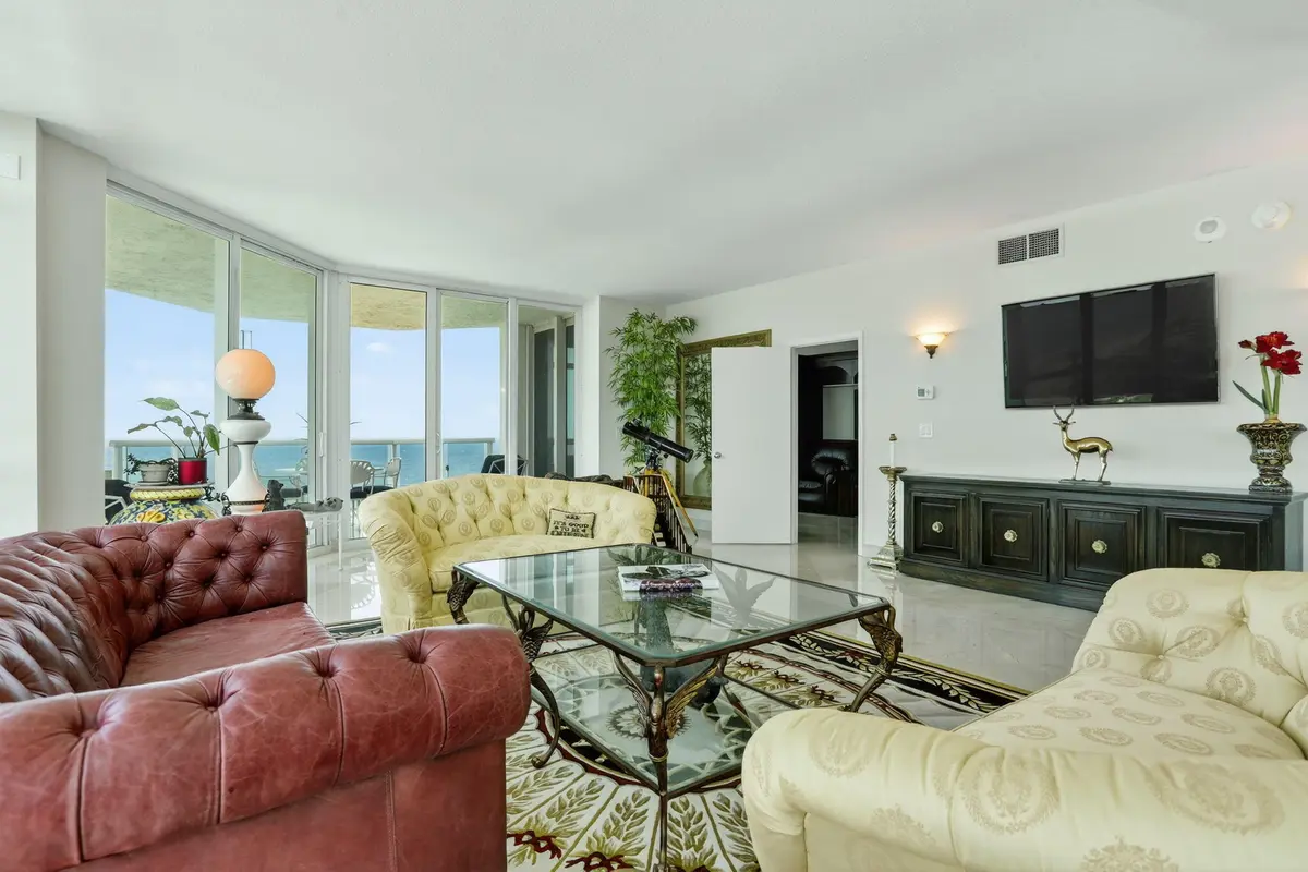 Living Room at 1430 S OCEAN Boulevard 10-A, Lauderdale-By-The-Sea