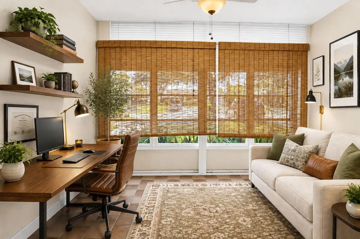 Office staged at 6070 La Palma Lane, Delray Beach