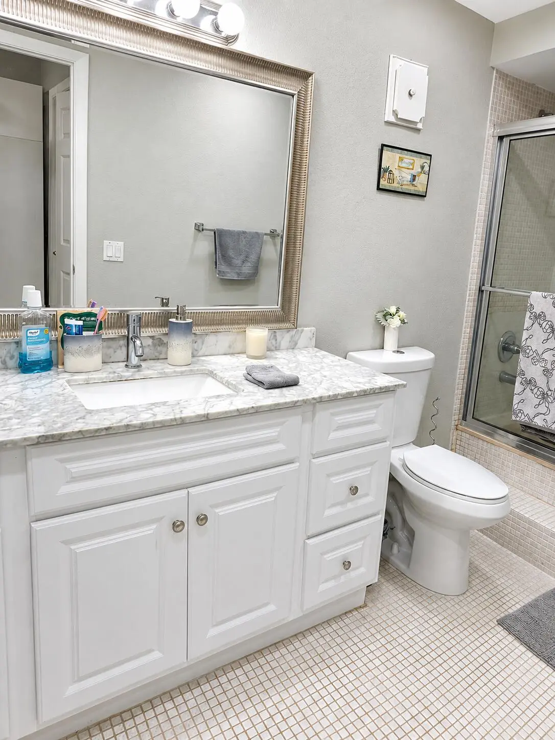 Master Bath at 16300 Golf Club Road 314, Weston