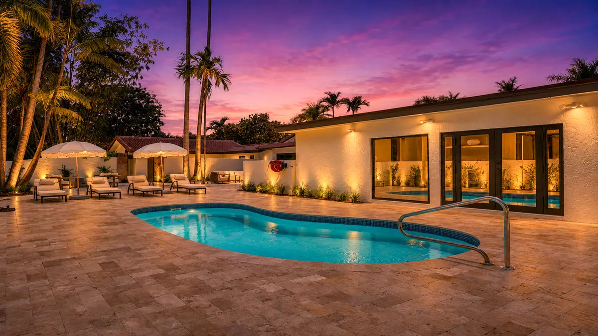 03_twilight_pool_brightened_4K (1) at 11851 NW 7TH Street, Plantation