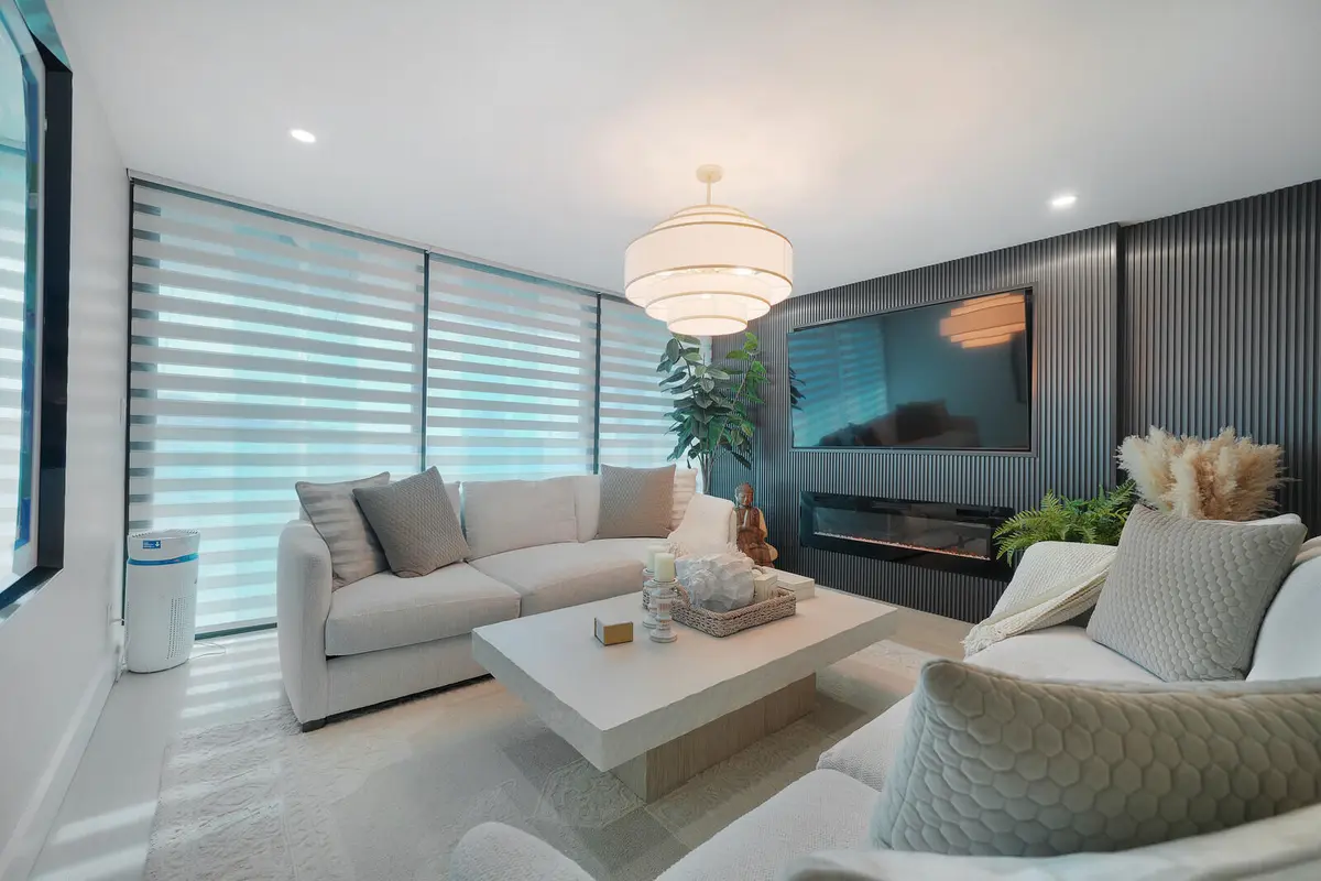 Living Room at 2727 N Ocean Boulevard A-203, Boca Raton
