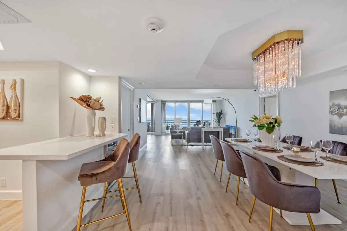 As you walk into the unit at 4101 N Ocean Boulevard 1008, Boca Raton