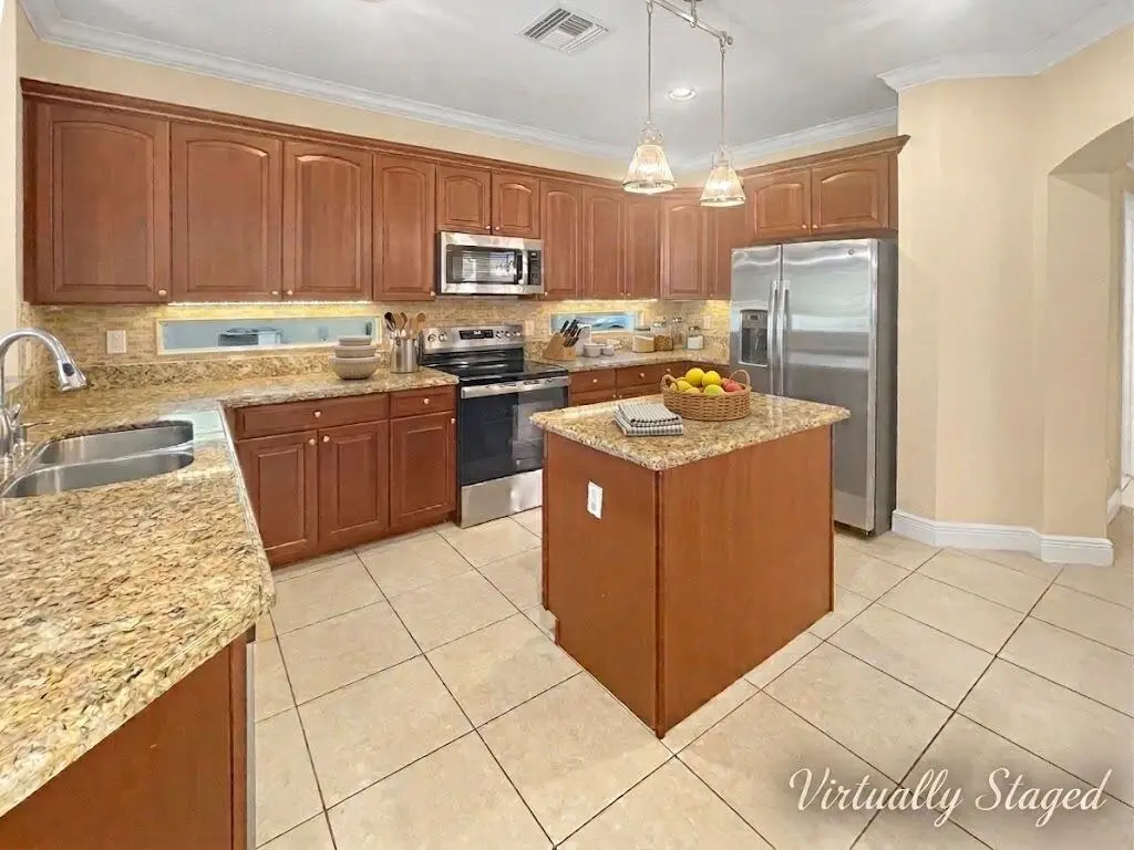 Kitchen_AI Staged at 6181 SW Bald Eagle Drive, Palm City