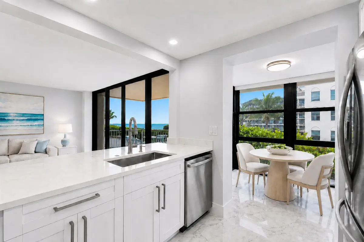 Open Kitchen w/ Ocean Views at 3200 S OCEAN Boulevard A202, Palm Beach