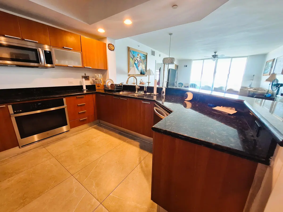 Kitchen water view at 2650 Lake Shore Drive 1705, Riviera Beach