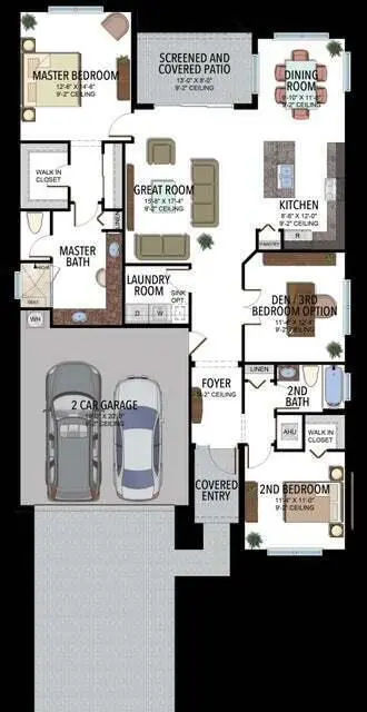 Ibis floorplan at 10748 SW Matisse Lane, Port St. Lucie