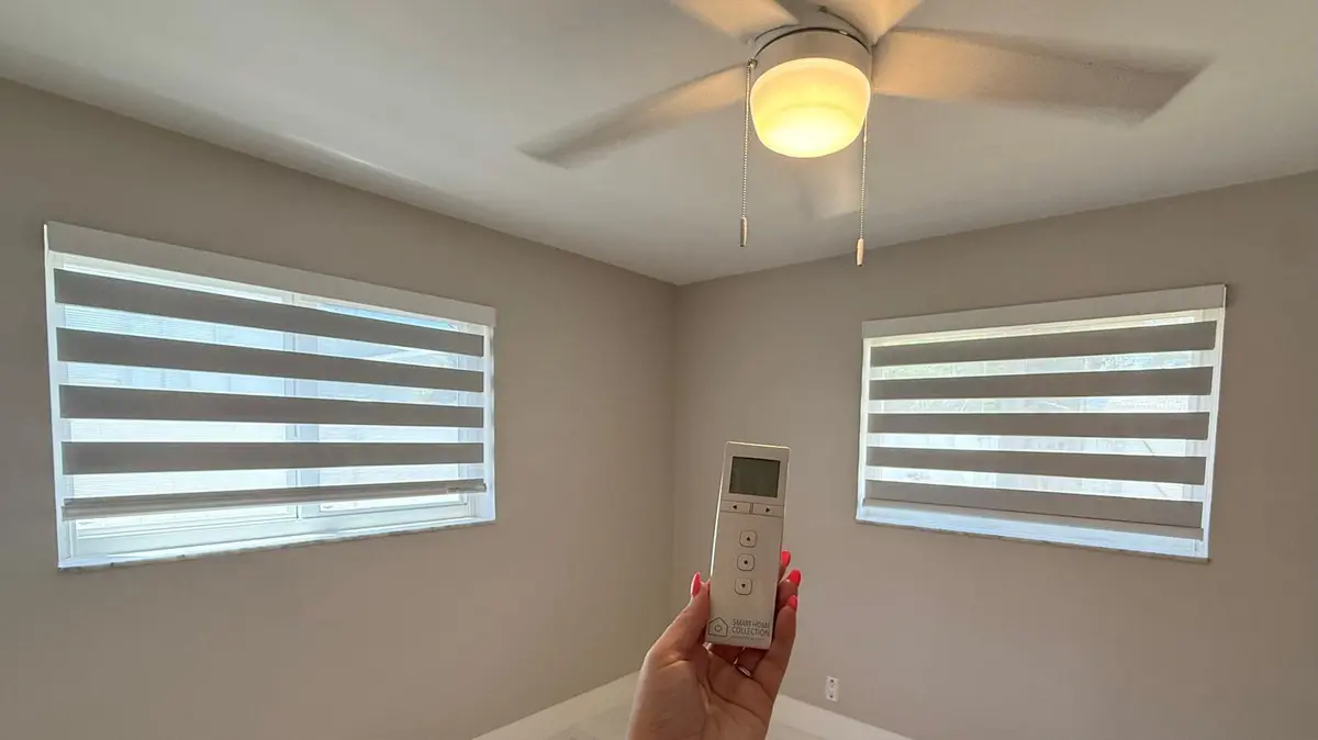Master electronic blinds at 4901 NE 13TH Terrace, Oakland Park