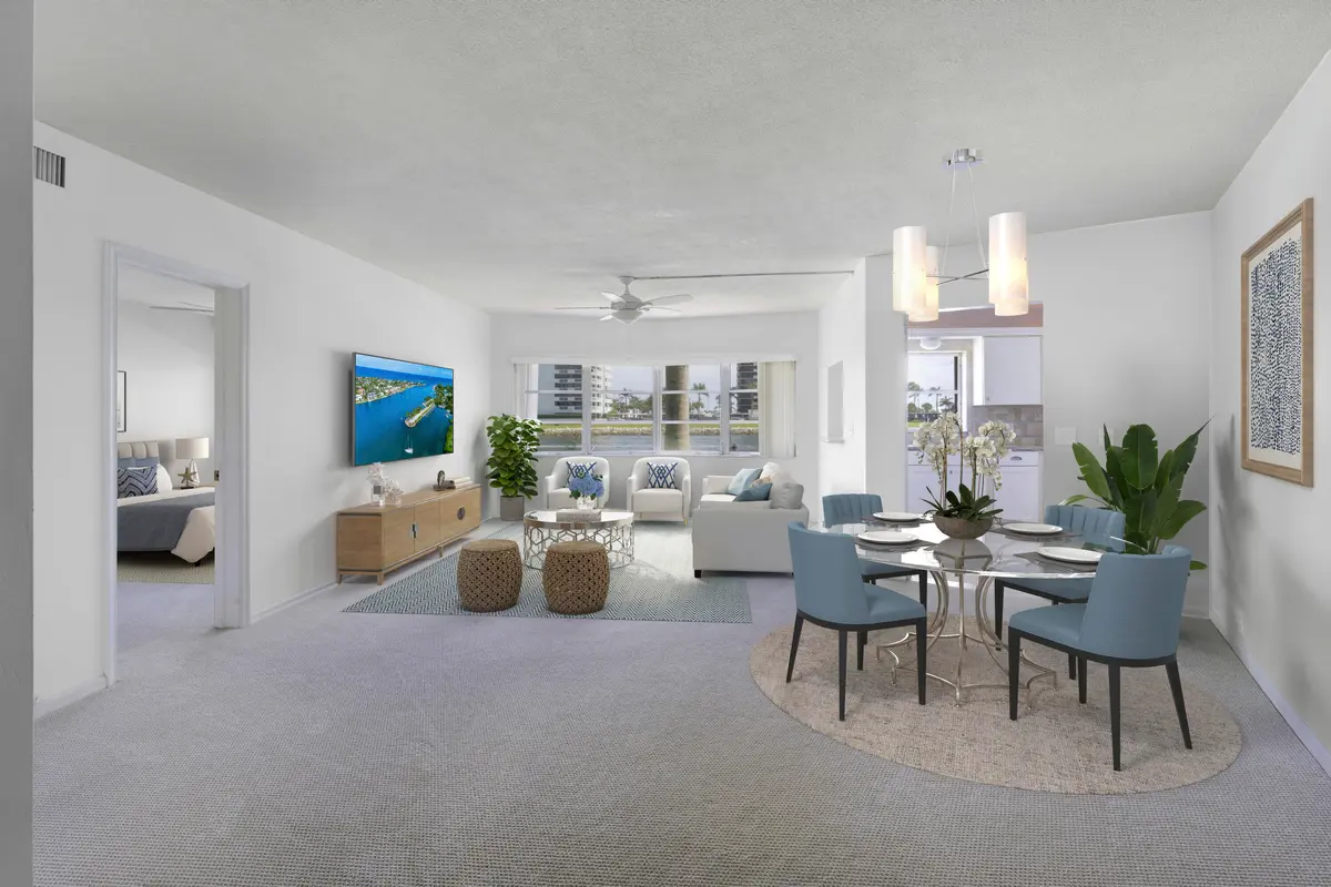 Family Room/Dining ARea at 28 Yacht Club Drive 109, North Palm Beach