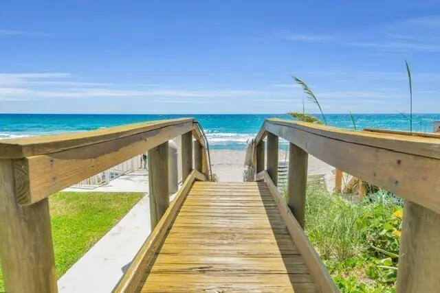 Private Beach steps away at 3114 S Ocean Boulevard 606, Highland Beach