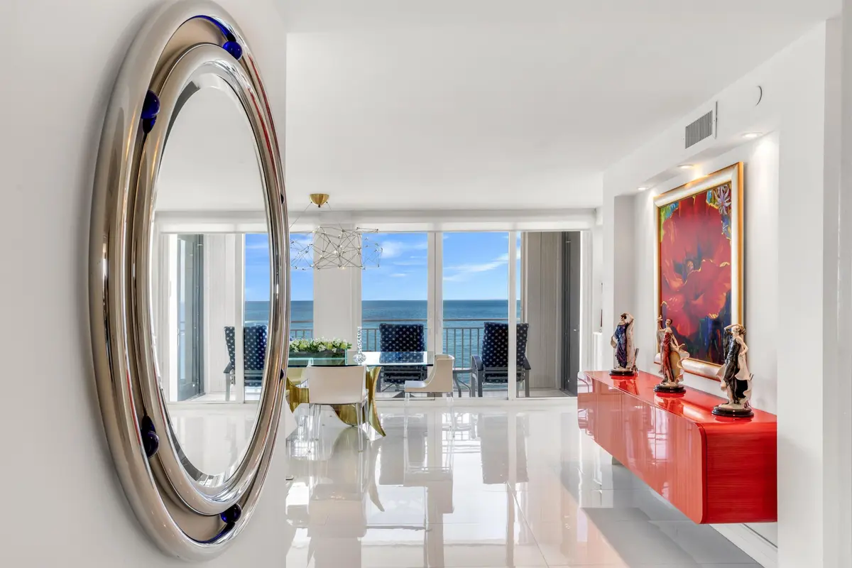FOYER TO OCEANFRONT GREAT ROOM at 2600 S Ocean Boulevard 11E, Boca Raton