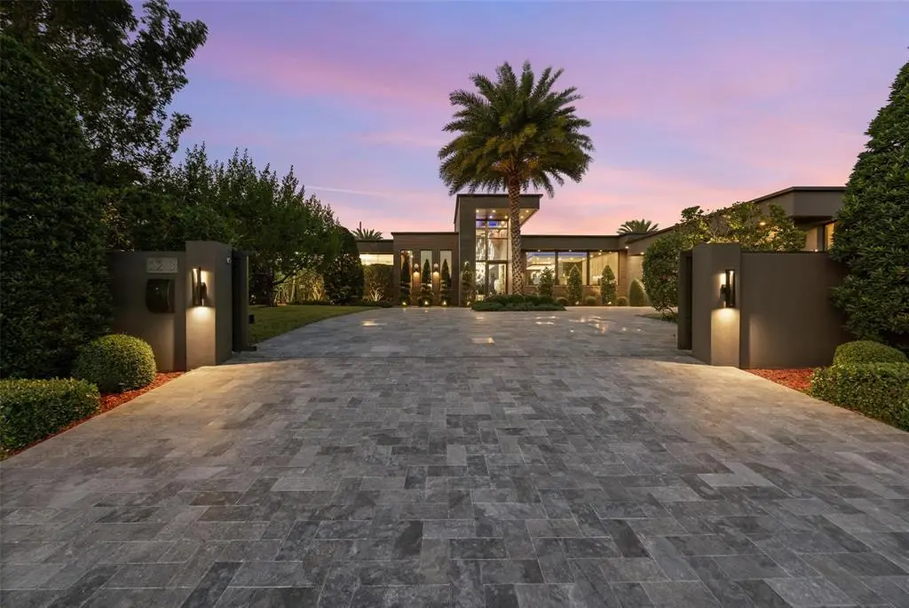 front gate in night at 2213 NE 37TH Drive, Fort Lauderdale