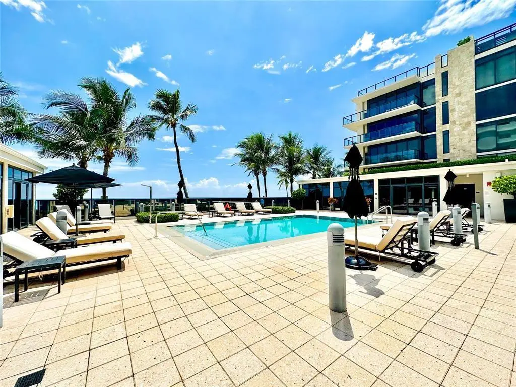 Salt Water Heated Pool at 2101 S SURF Road 2C, Hollywood