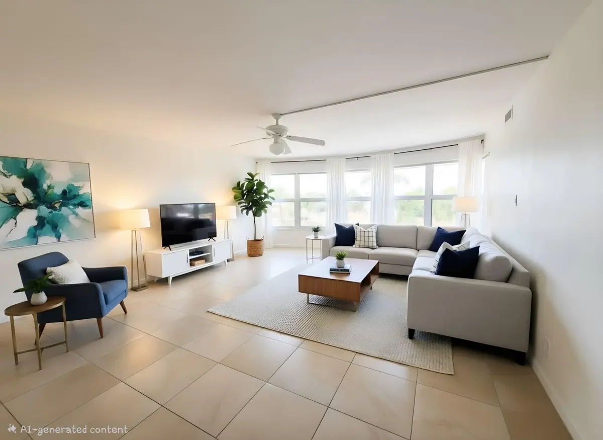 living room at 3111 NE 51st Street 405c, Fort Lauderdale