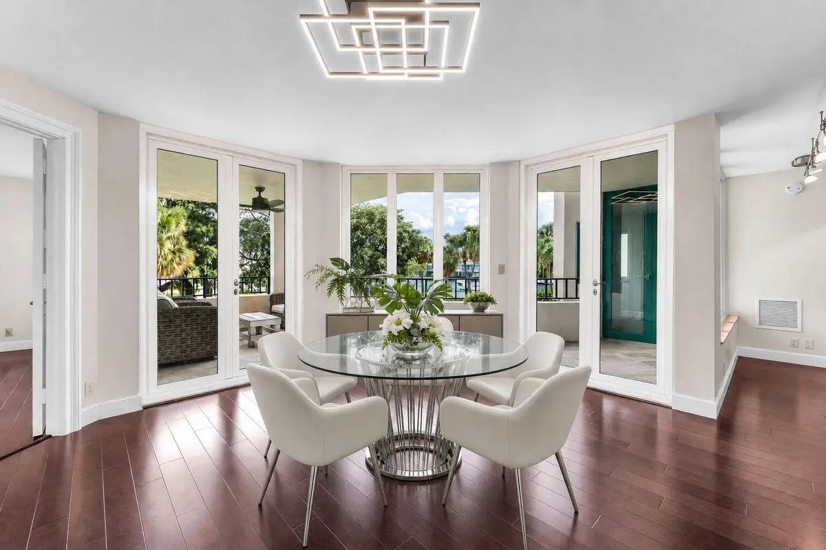 Virtually Staged Dining Area at 100 SE 5TH Avenue 202, Boca Raton