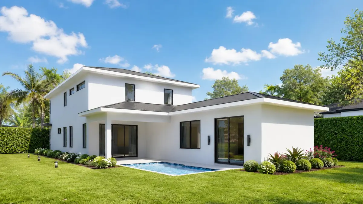 exterior rear at 254 NE 12TH Street, Delray Beach