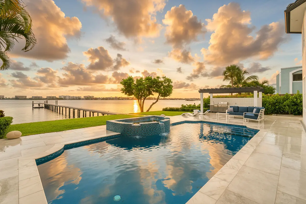 Sunrise at 3 Lakeside Palms Court, Lake Worth Beach