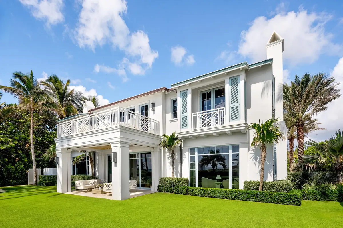 Oceanfront Side of House at 1540 S Ocean Boulevard, Palm Beach
