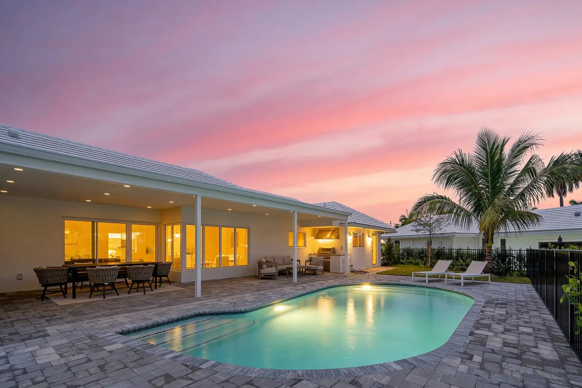 Twilight at 1090 SW Mulberry Way, Boca Raton
