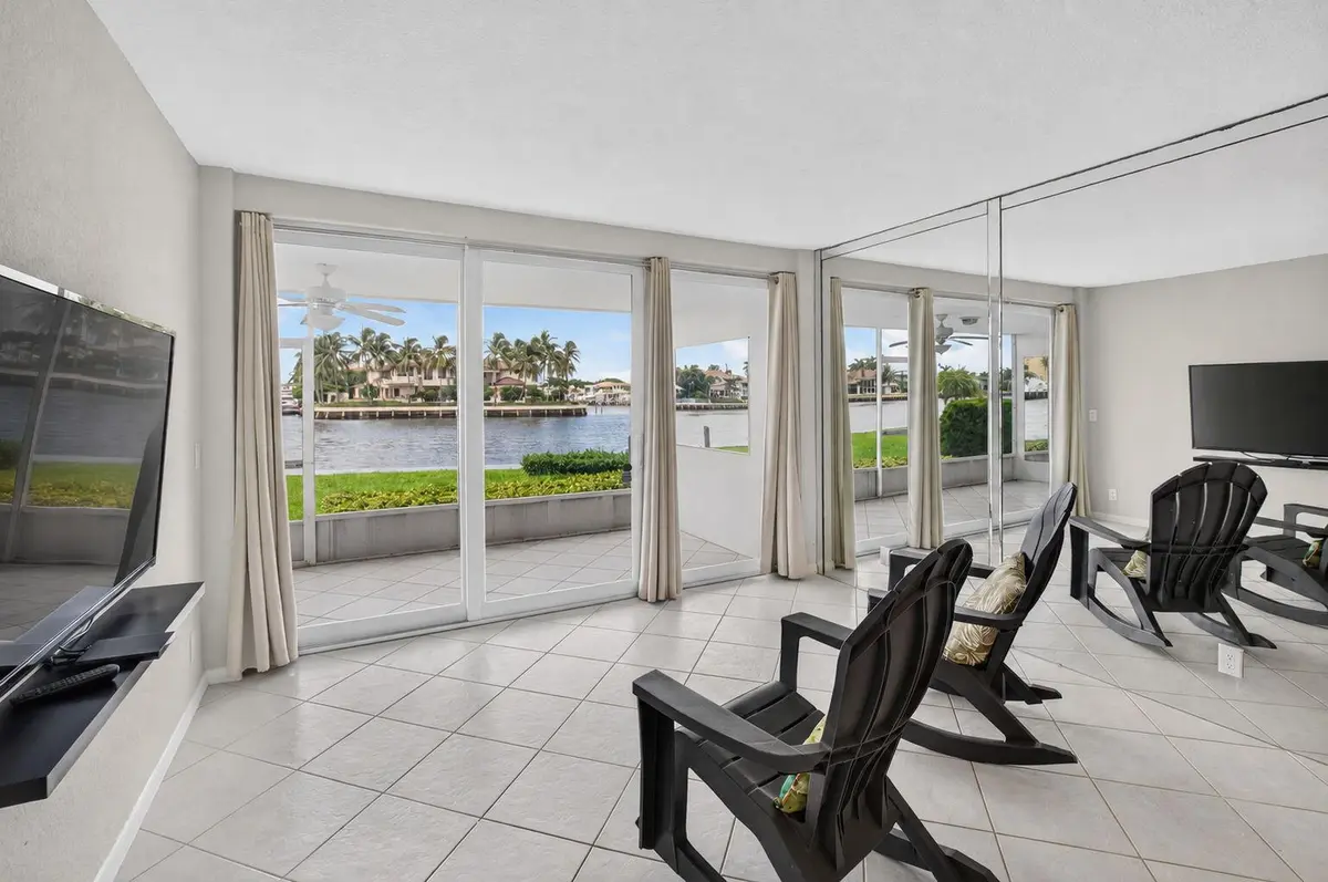 Long Canal View from Living Area at 3100 S OCEAN Boulevard 1180, Highland Beach