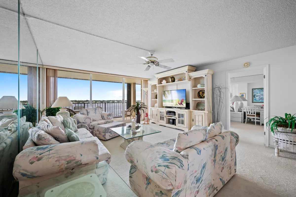 Living Room at 134 LAKESHORE Drive 814, North Palm Beach