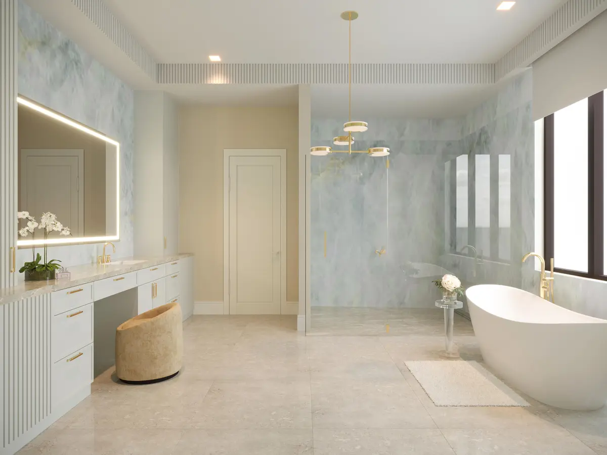 Her Master Bath at 13771 Le Bateau Isle, Palm Beach Gardens