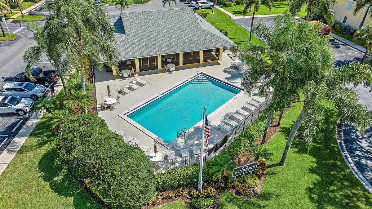 Aerial of Pool at 1002 Keystone Drive Unit g, Jupiter