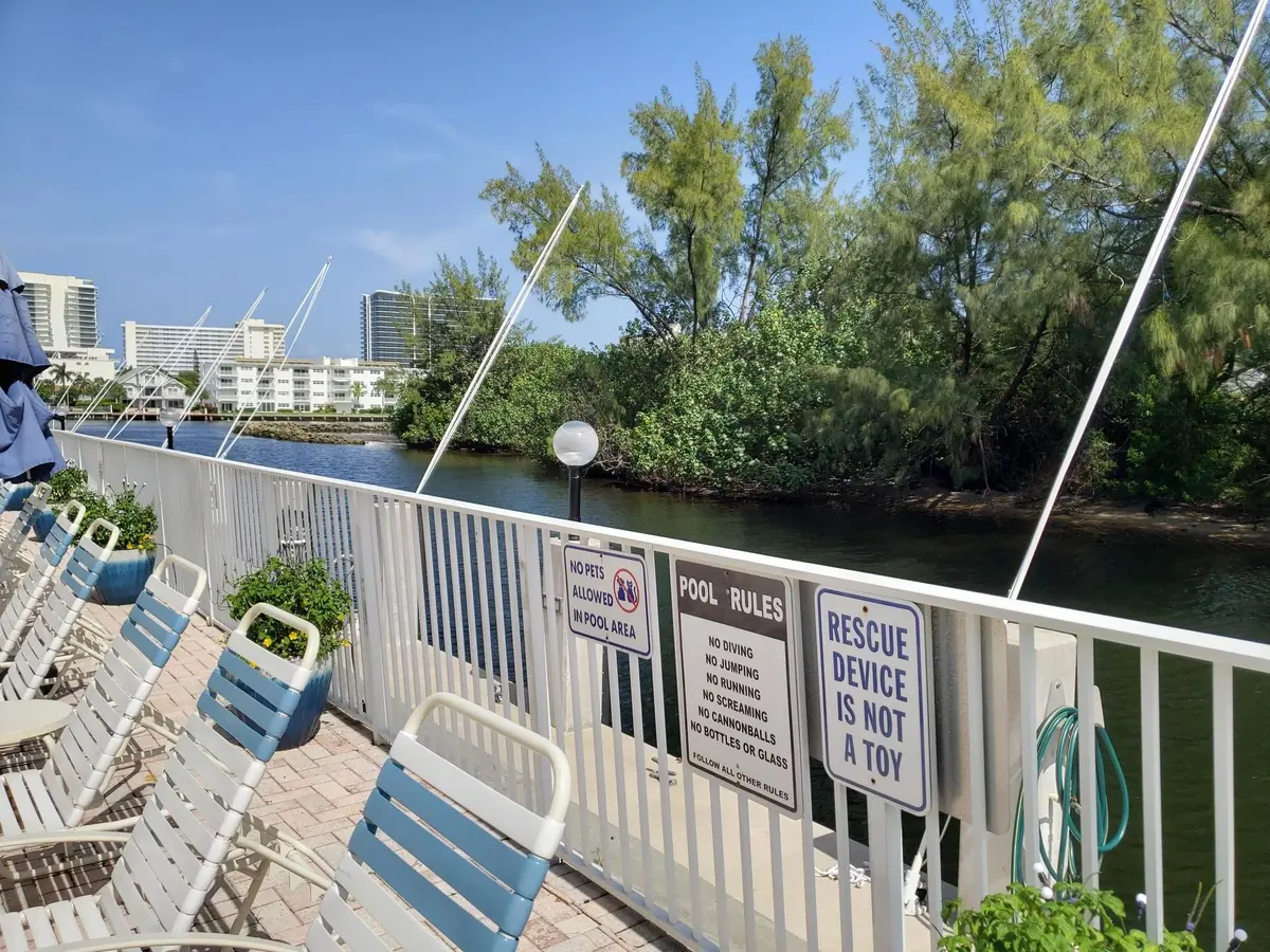 Pool view of Canal and ICW at 2860 NE 14TH ST Street 404D, Pompano Beach