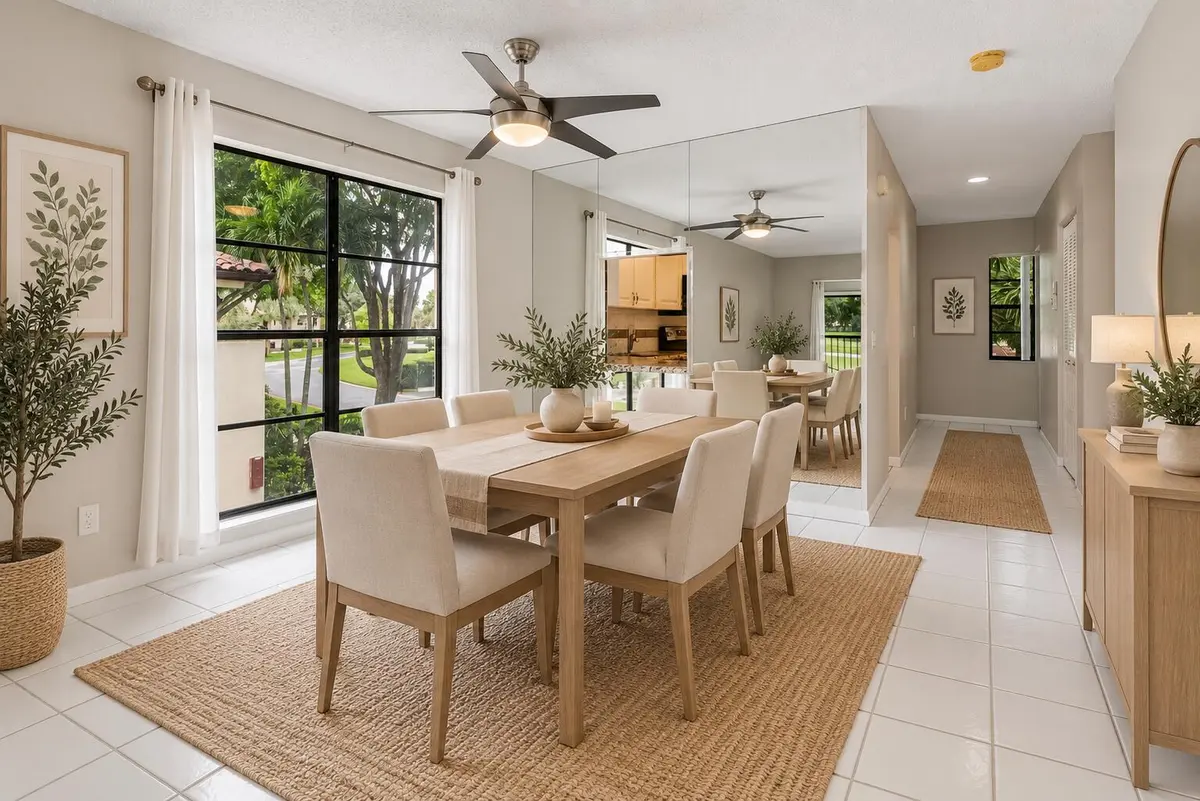 dining room at 21852 Arriba 6-h, Boca Raton