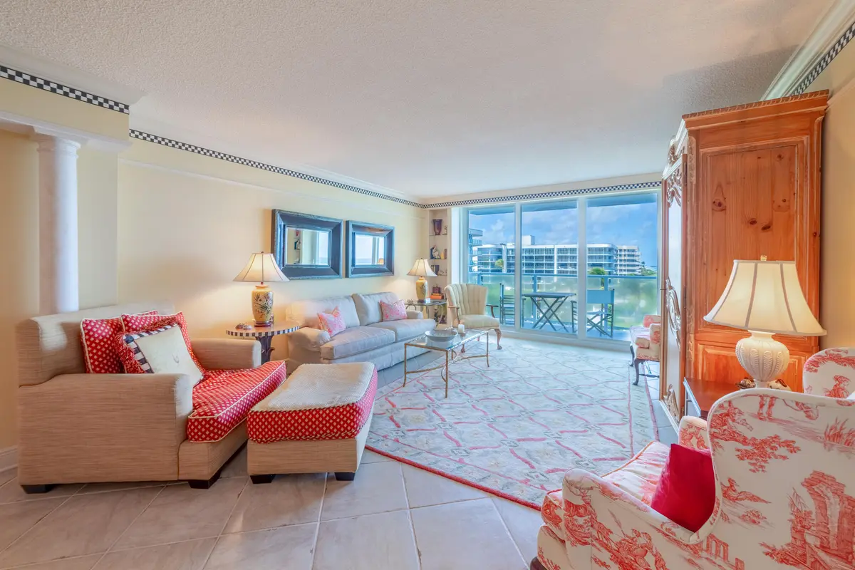 Living Room at 3450 S Ocean Boulevard 408, Palm Beach