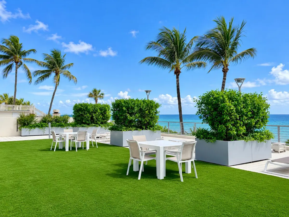 Outdoor sitting area at 2066 N OCEAN Boulevard 4NW, Boca Raton