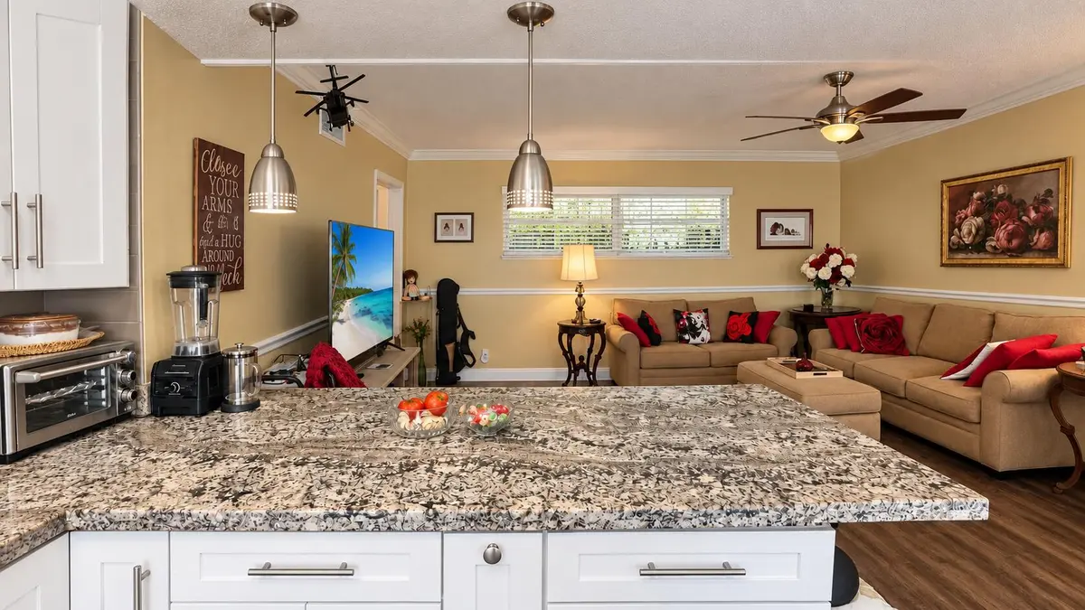 KITCHEN & LIVING at 14 COLONIAL CLUB Drive 103, Boynton Beach