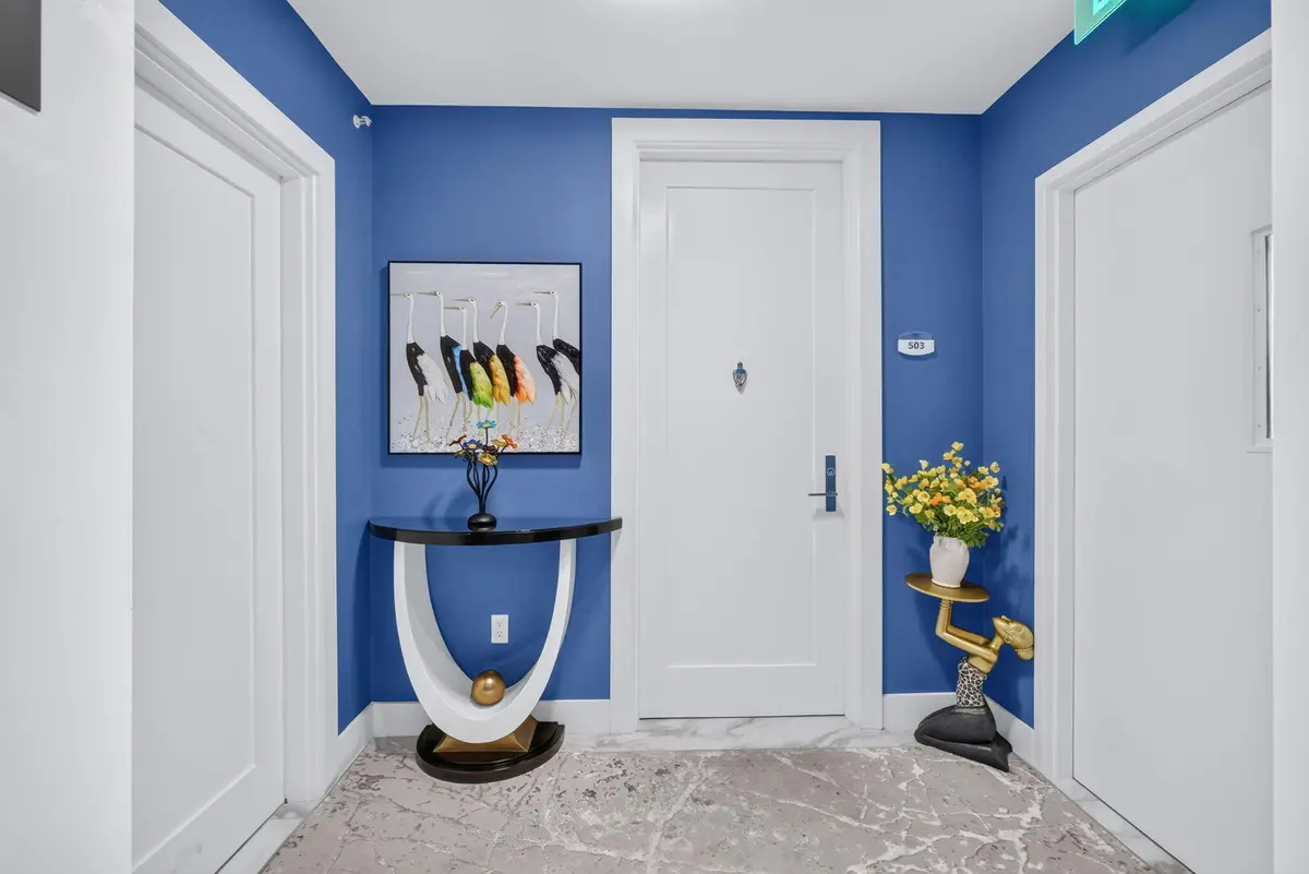 Elevator Entrance Foyer at 1 Water Club Way 503, North Palm Beach