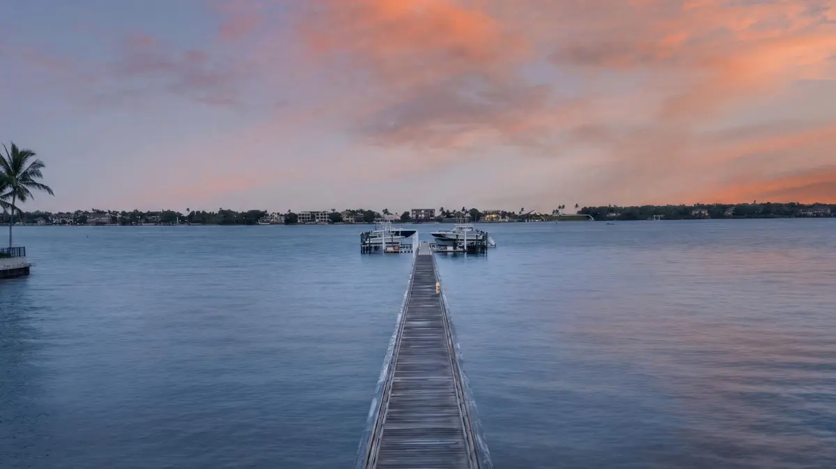 Twilight Boat Dock at 608 Windward Circle, Boynton Beach