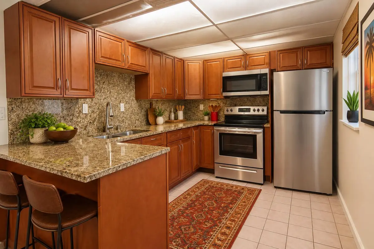 Kitchen Virtually Staged at 6636 SW 41st Street, Davie