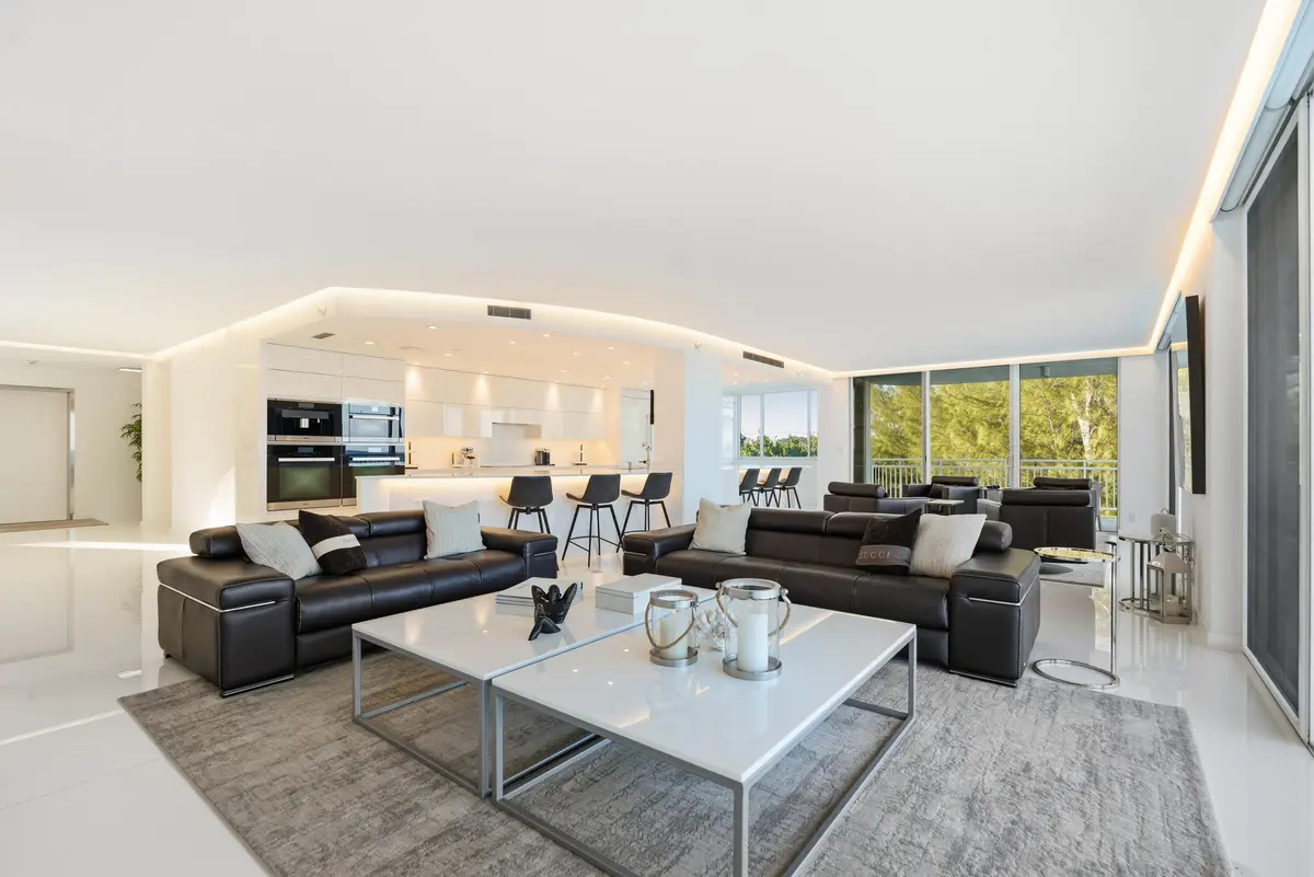 Living Area at 2150 N Ocean Blvd 4-N, Boca Raton