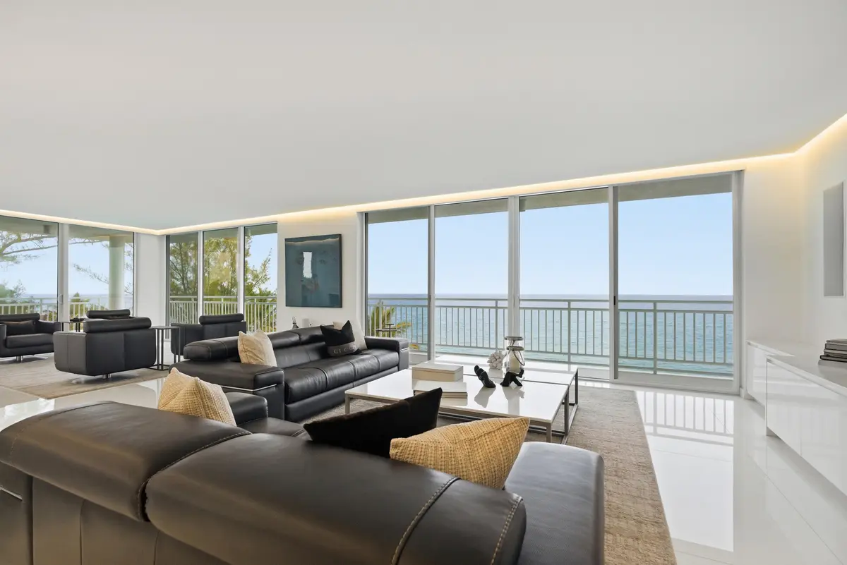 Living Area at 2150 N Ocean Blvd 4-N, Boca Raton