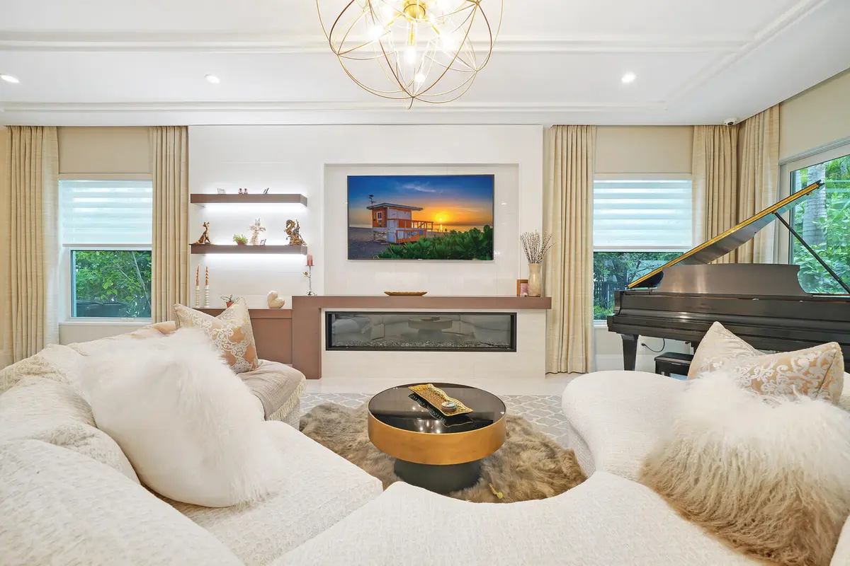 Living Room at 436 NE WAVECREST Way, Boca Raton
