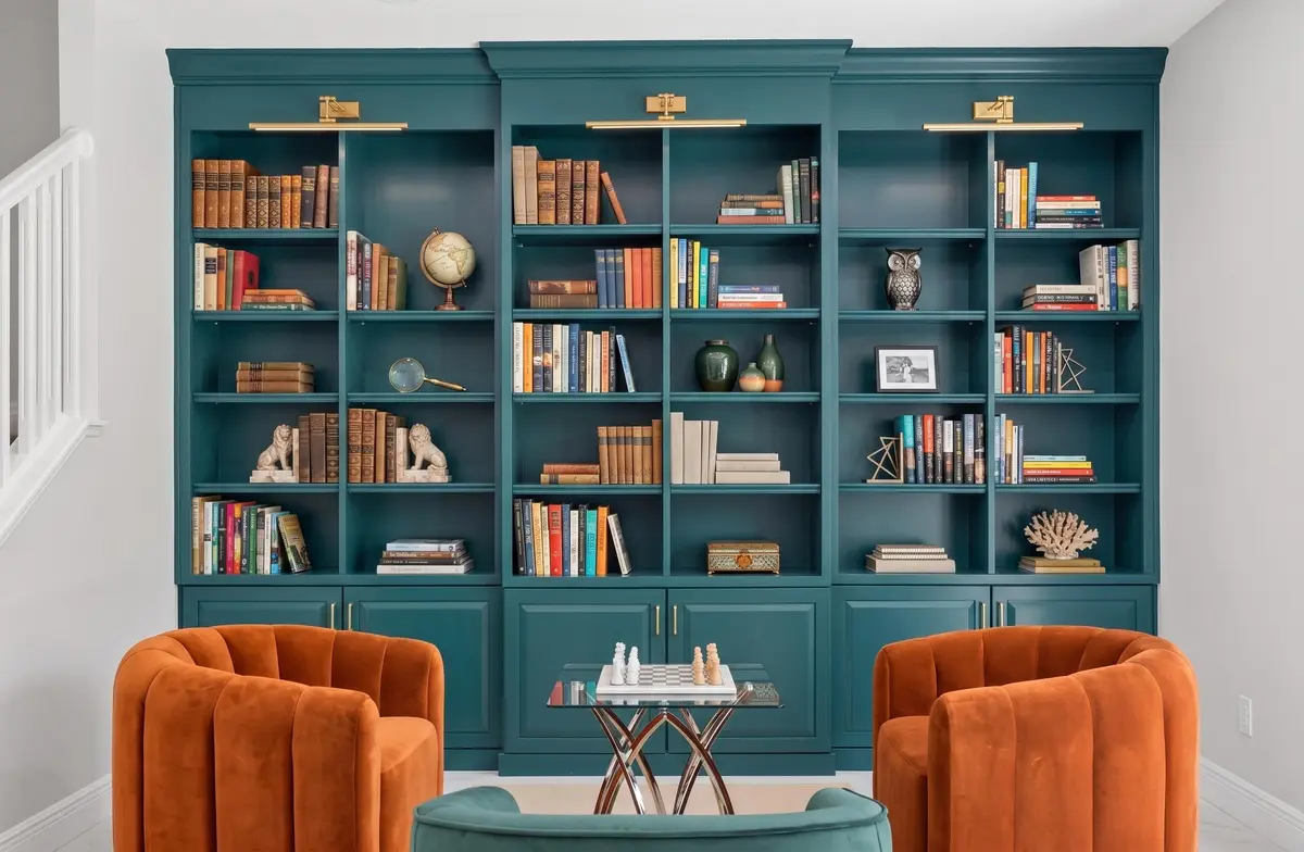 608 Bookshelf with stuff at 608 Windward Circle, Boynton Beach