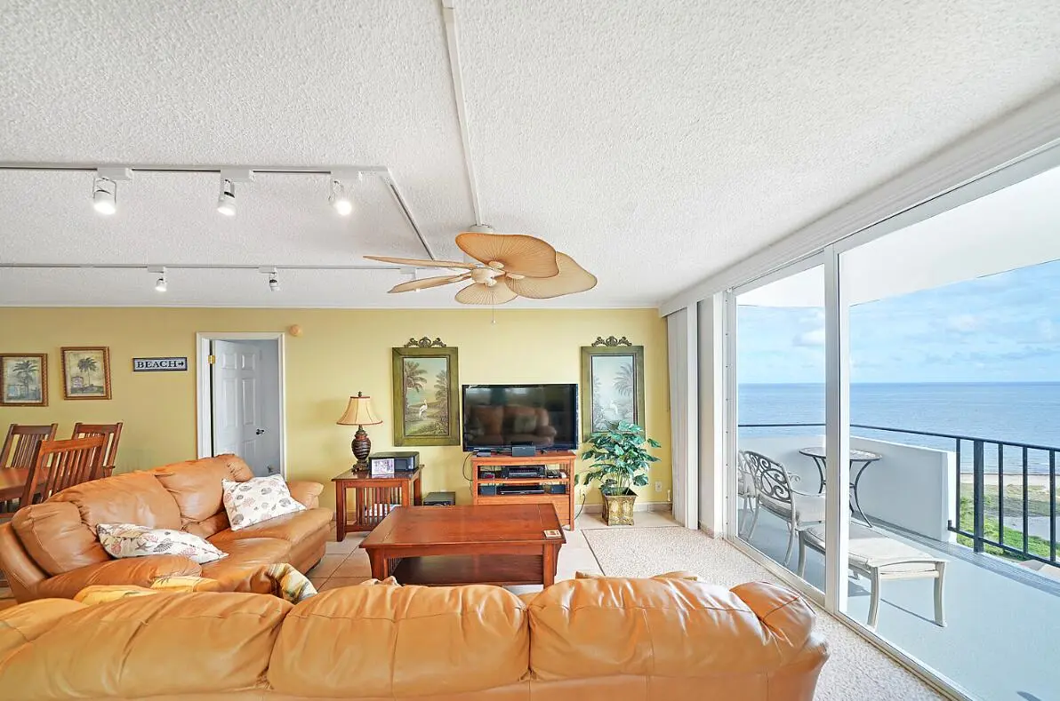Living room at 2000 S OCEAN Boulevard 14L, Lauderdale-By-The-Sea