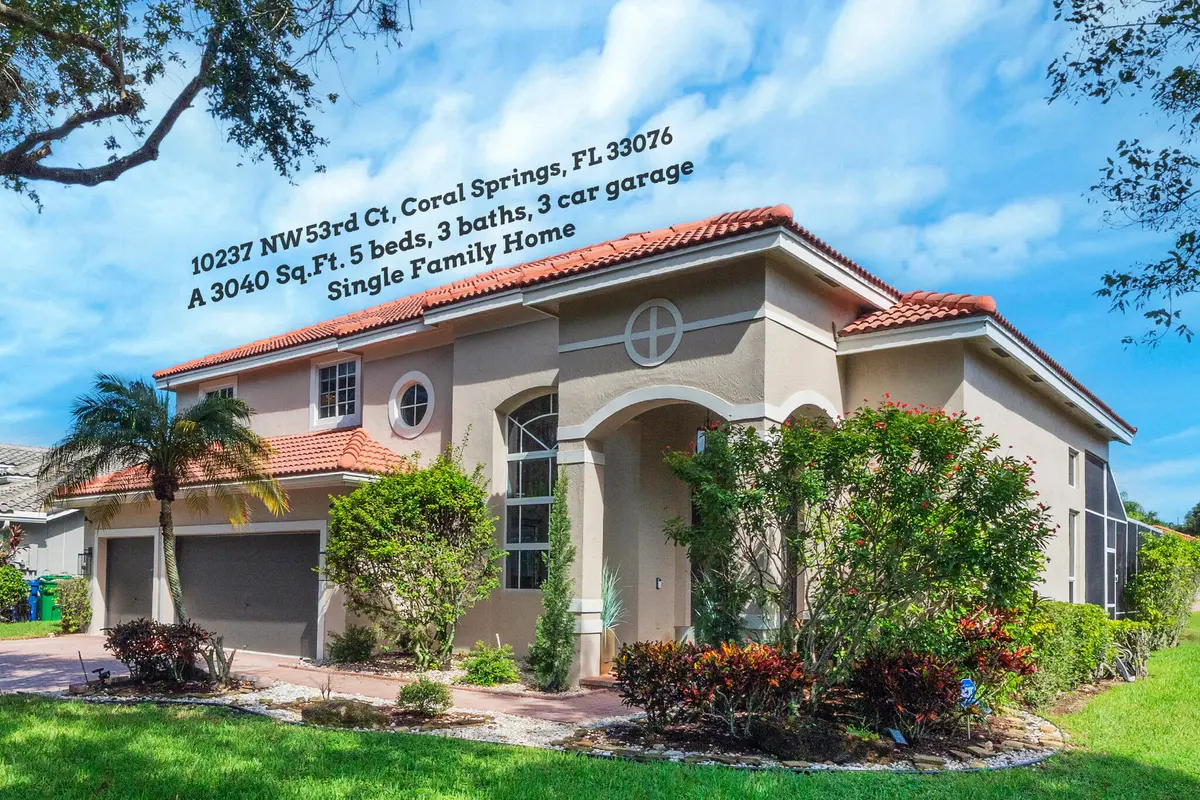 1 Exterior Frnt (1)A at 10237 NW 53rd Court, Coral Springs