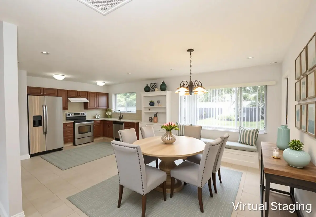 Virtual Staged Dining Room at 400 SW RUFFNER Court, Port St. Lucie
