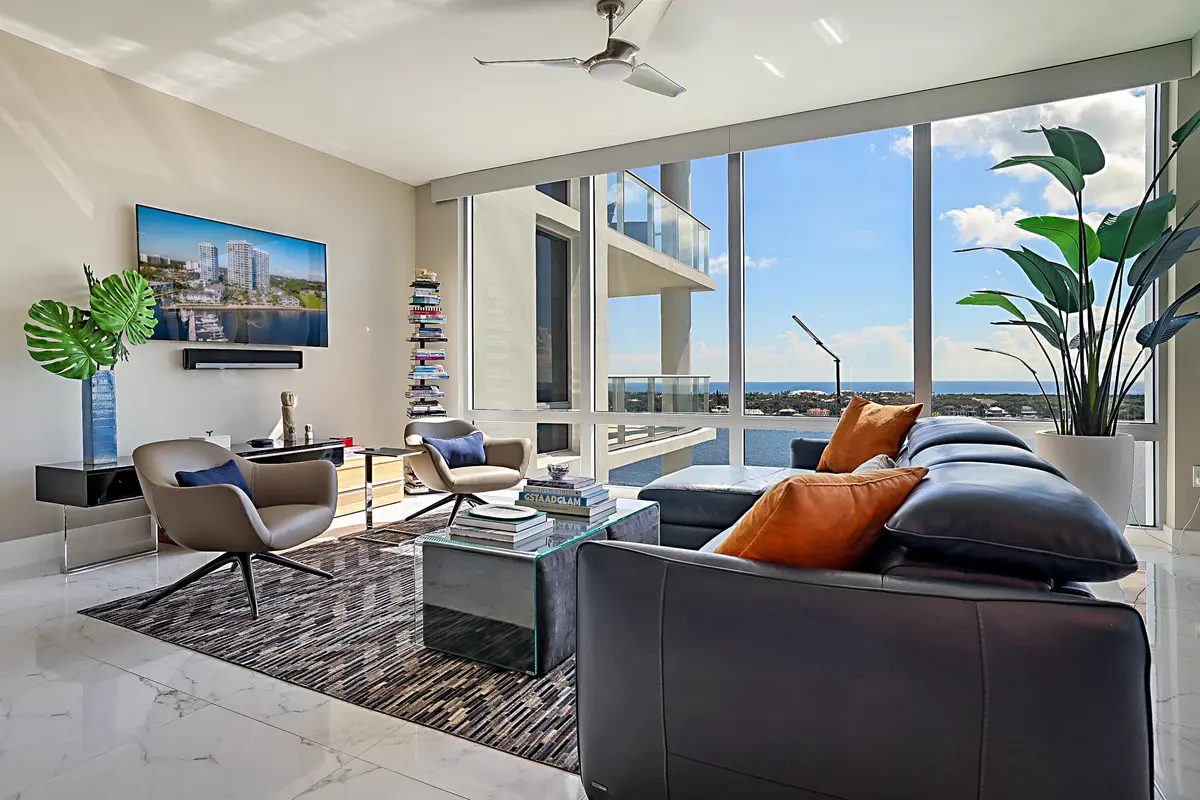 Living Room at 2 Water Club Way 1604, North Palm Beach