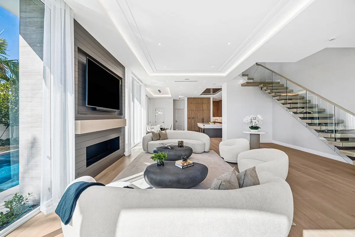 Living room at 330 Grove Place, Delray Beach